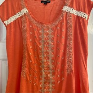 Boho coral shirt